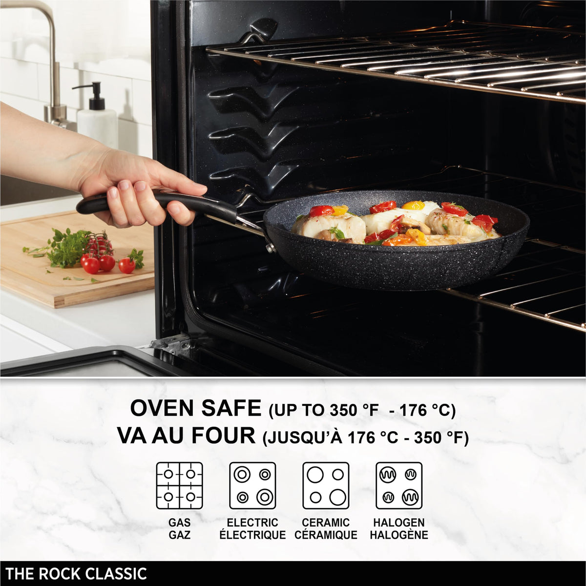 Starfrit The Rock Classic 10" (26cm) Non-Stick Fry Pan - Durable Forged Aluminum - Oven Safe - PFOA Free - Easy to Clean 🍁 All In One Marketplace Canada