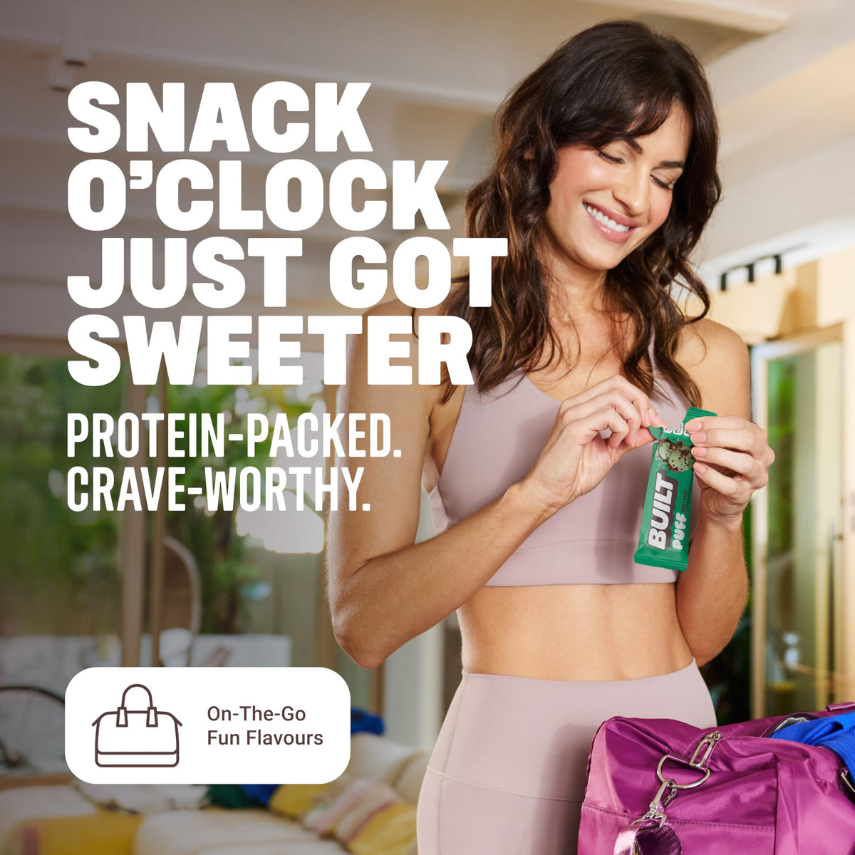 BUILT Puff Protein Bars, Mint Chip, 17g Protein - 12 Count 🍁 All In One Marketplace Canada