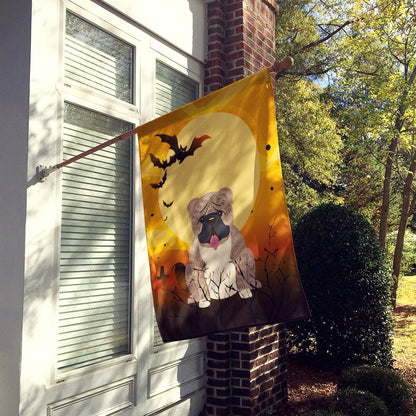 Caroline's Treasures BB4392CHF Halloween English Bulldog Grey Brindle Flag Canvas House Size, Large, Multicolor