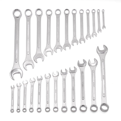 Grip 24 pc All-Purpose Master Combination Wrench Set MM/SAE - Metric 7mm to 22mm - SAE 1/4” to 1" - Roll-up Pouch - General Household, Garage, Auto Repairs, Cars, Trucks, Boat 🍁 All In One Marketplace Canada