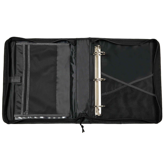 Avery 2" Inch Zipper Binder, 3 Round Rings, Durable Messenger Nylon Zipper Black Binder, Tablet Holder, 6-Pockets with 5 Tab Dividers, Carry-All Storage Binder (26051) 🍁 All In One Marketplace Canada