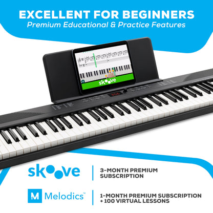 Alesis 88 Key Keyboard Piano with 480 Sounds, Speakers, USB MIDI, Carry-Bag, Stand, Headphones, Pedal and Piano Lessons for Beginners 🍁 All In One Marketplace Canada
