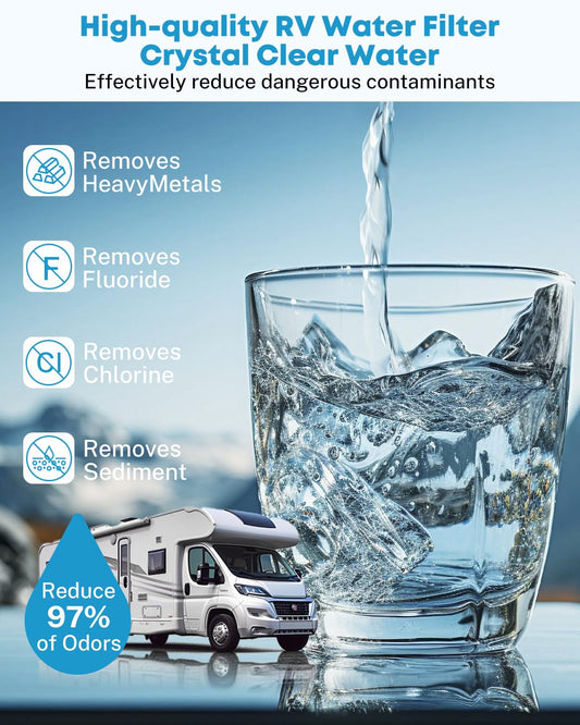 Kohree RV Water Filter, RV Marine Inline KDF Water Filter with NSF & BPA Free Certified, Greatly Reduce Chlorine Heavy Metals Bad Taste Odors and Sediment - 4 Pack 🍁 All In One Marketplace Canada