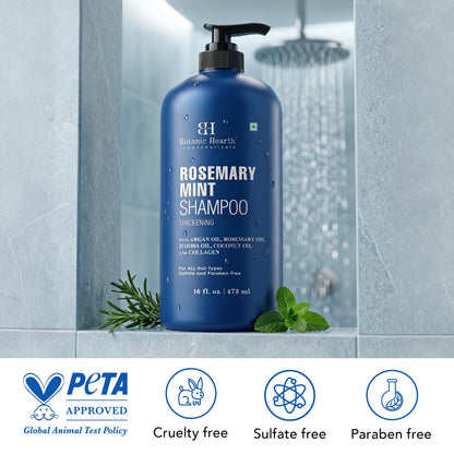Botanic Hearth Rosemary Shampoo with Biotin & Mint, Sulfate-Free Deep Cleansing Shampoo for Thicker, Fuller-Looking Hair, Nourishing Scalp Care, 16 fl oz 🍁 All In One Marketplace Canada