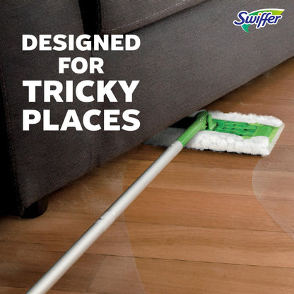Swiffer Sweep + Mop, Broom & Mop Alternative, Dry & Wet Floor Cleaner for Dirt, Dust, Hair, All Purpose Cleaning Tool for Home, Bathroom, Kitchen, Set Includes 1 Sweeper, 14 Dry Pads, 5 Wet Pads Fresh 🍁 All In One Marketplace Canada