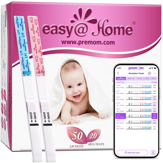 Easy@Home 50 Ovulation & 20 Pregnancy Test Strips Kits: Easy to Use Sensitive Accurate Reliable Fertility Predictor (Pink) 🍁 All In One Marketplace Canada