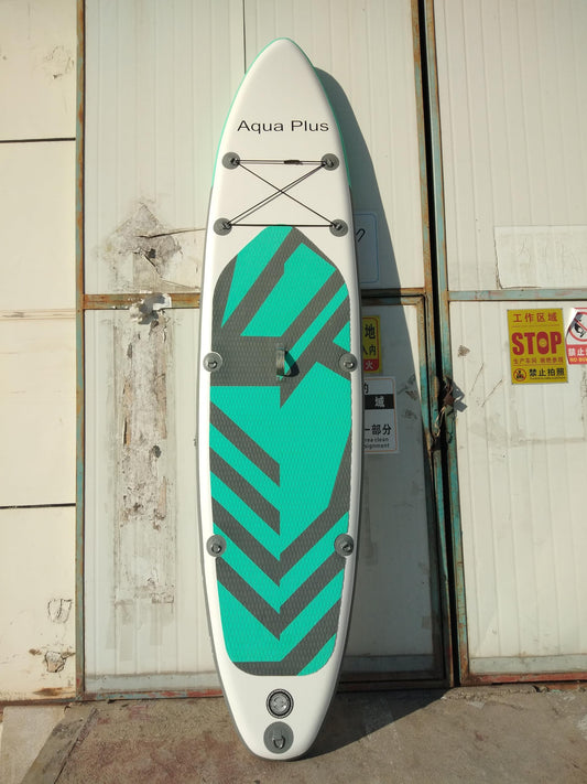 Aqua Plus 6inches Thick Inflatable SUP for All Skill Levels Stand Up Paddle Board,Paddle,Pump,ISUP Travel Backpack, Leash,Shoulder Strap,Youth,Adult Inflatable Paddle Board 🍁 All In One Marketplace Canada