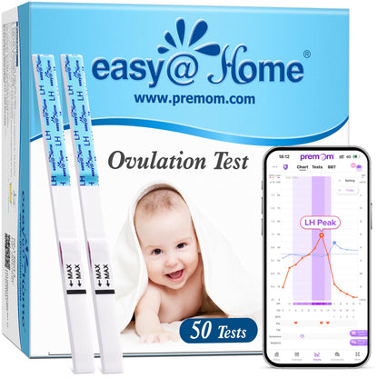 Easy@Home Ovulation Test Strips: 50 Counts LH Test for Women - at Home Surge Detection | Bulk Fertility Predictor Kits (Blue) 🍁 All In One Marketplace Canada