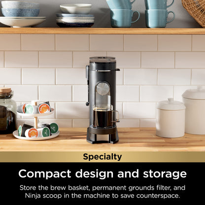 Ninja | Coffee Maker | Single Serve |Brew with Coffee Pods & Grounds| Compatible with K-Cup Coffee Pods | 4 Brew Styles, up to 24oz Cup Sizes & 56oz Removable Reservoir | Black | PB051C 🍁 All In One Marketplace Canada