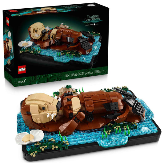 LEGO Ideas Floating Sea Otters Building Sets for Adults - Room or Office Decor for Women & Men, Ages 18+ - Gift Ideas for Birthday - 21366 🍁 All In One Marketplace Canada