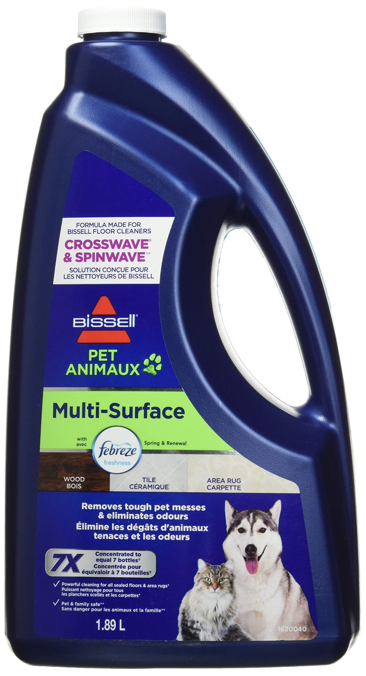 BISSELL Multi-Surface Pet Cleaning Formula with Febreze Freshness for CrossWave, SpinWave and Hard Floor Cleaners, 64oz, Dissolves Pet Messes, Streak-Free on Sealed Floors, Earthco-Friendly, 2295D 🍁 All In One Marketplace Canada