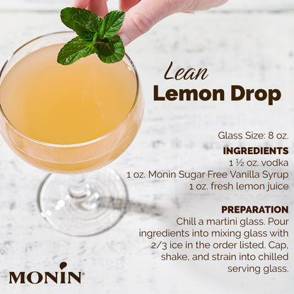 Monin - Sugar Free Vanilla Syrup | Premium Calorie-Free Syrup | Pure & Rare Madagascar Vanilla for Coffee, Lattes & More (BPA-Free Plastic Bottle, 33.8 fl oz) 🍁 All In One Marketplace Canada