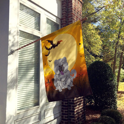 Caroline's Treasures BB4405CHF Halloween Chow Chow Blue Canvas House Size Flag, Large, Multicolor