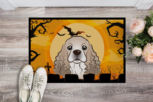 Caroline's Treasures BB1774MAT Halloween Cocker Spaniel Door Mat, Indoor Rug or Outdoor Welcome Mat 18x27 Doormat, 18H X 27W, Multicolor
