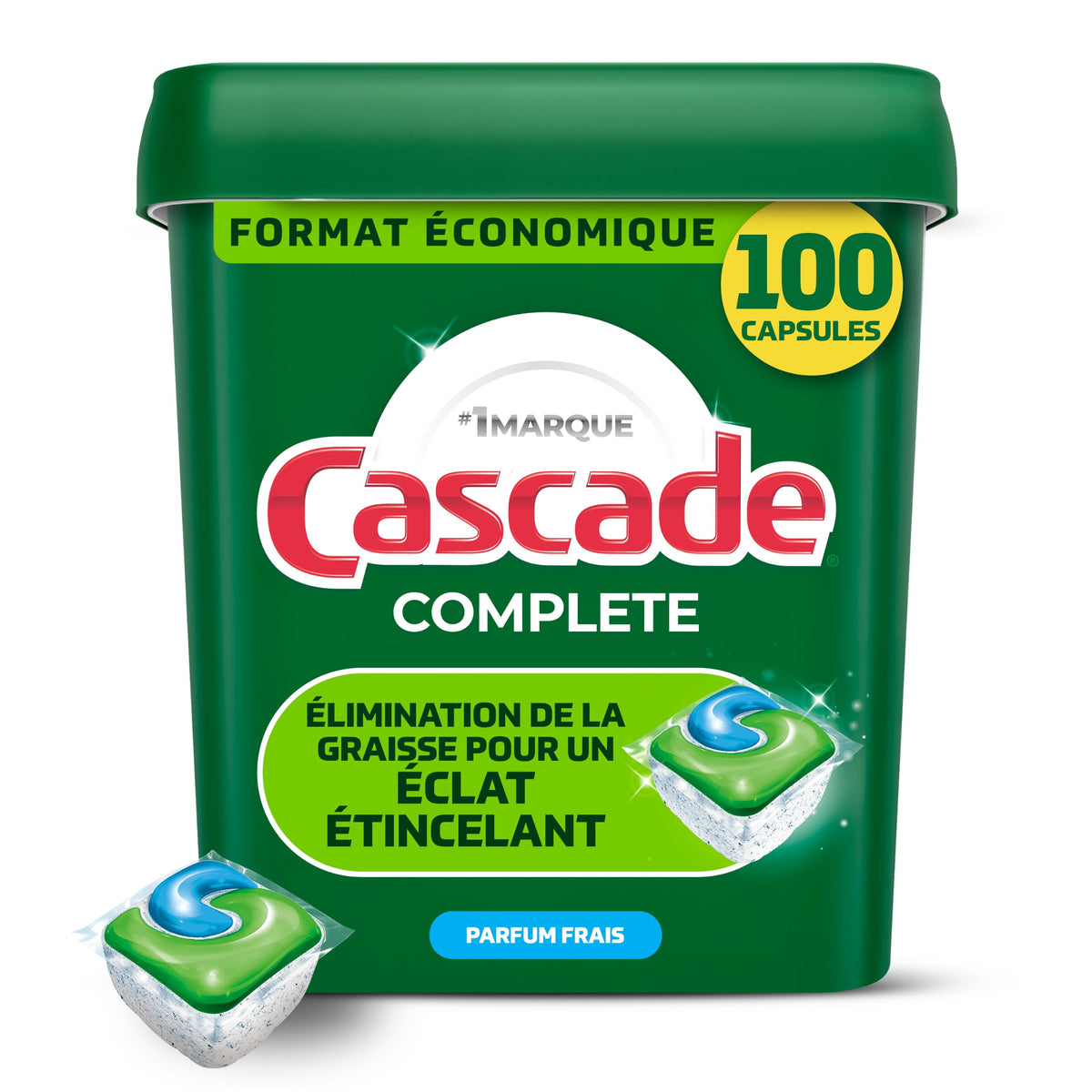 Cascade Complete Dishwasher Detergent Pods, Dish Detergent Soap, Fresh Scent, 100 Count 🍁 All In One Marketplace Canada