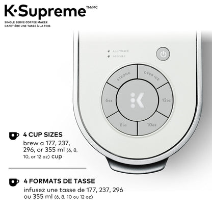 Keurig K-Supreme Single Serve K-Cup Pod Coffee Maker, With MultiStream Technology, White 🍁 All In One Marketplace Canada