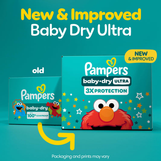 Couches Pampers Baby-Dry Ultra, couches jetables absorbantes, taille 7 (19 kg et plus [41 lb et plus]), 105 couches 🍁 All In One Marketplace Canada