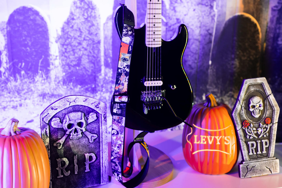 Levy's Leathers 2" Halloween Series Polyester Guitar Strap with Tri-Glide Adjustment; Horror Classics (MP2H-001)