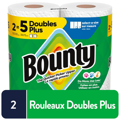 Bounty Paper Towels Select-A-Size White, 8 Double Plus Rolls = 20 Regular Rolls 🍁 All In One Marketplace Canada