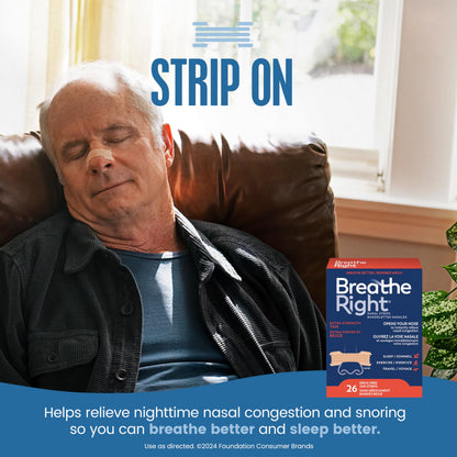 Breathe Right Nasal Strips, Extra Strength, Tan, Drug-Free Snoring Solution & Nasal Congestion Relief Caused by Colds & Allergies, Nightly Sleep, 26 Count 🍁 All In One Marketplace Canada
