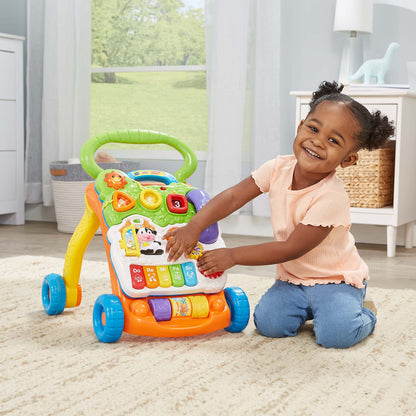 VTech Sit-to-Stand Learning Walker (Frustration Free Packaging - English Version), Orange 🍁 All In One Marketplace Canada