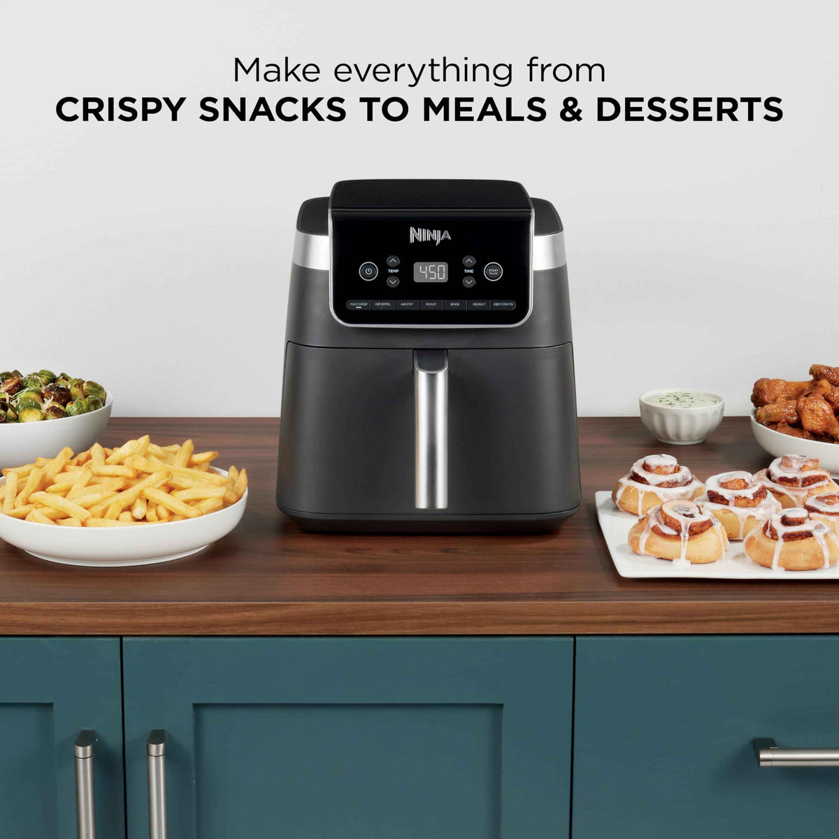 Ninja Air Fryer Pro XL 7-in-1, Max Crisp Tech, 450F for Hotter, Crispy Results, 6.5 QT Capacity, Max Crisp, Broil, Air Fry, Roast, Bake, Reheat, Dehydrate, Space Saving, AF182AMZC (Canadian Version) 🍁 All In One Marketplace Canada