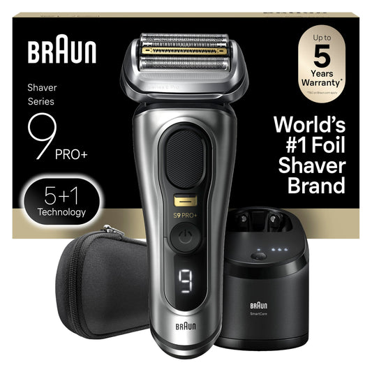 Braun Shavers for Men, Trimmer, Electric Foil Razor, Series 9 Pro+ Shaver, Precision Long Hair Trimmer, Wet & Dry with SmartCare Center, 9567cc, Silver 🍁 All In One Marketplace Canada
