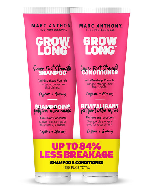 Marc Anthony Grow Long Biotin Shampoo and Conditioner Set – Biotin and Vitamin E Shampoo – Sulfate Free, Color Safe Curly Hair Shampoo and Conditioner Gift Set and Dorm Room Essential for Women, 8.4 Fl Oz (Pack of 2) 🍁 All In One Marketplace Canada