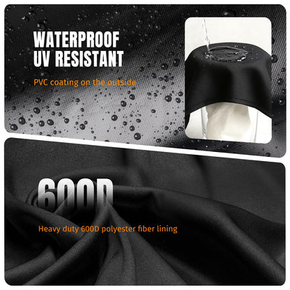 SHINESTAR Fire Pit Cover Square 32" x 32" x 24" - 600D Heavy Duty Waterproof & Windproof Outdoor Firepit Table Cover with Double Drawstrings for 28-32 Inch Square Fire Pits - Black 🍁 All In One Marketplace Canada
