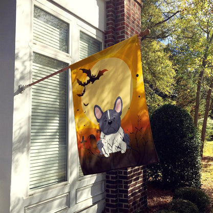 Caroline's Treasures BB4278CHF Halloween French Bulldog Black White Canvas House Size Flag, Large, Multicolor