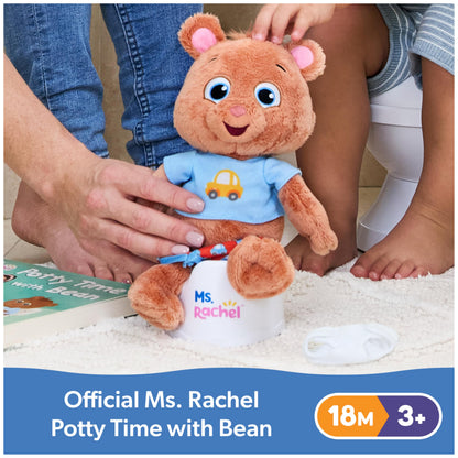 Ms. Rachel Potty Time with Bean, 11” Plush Teddy Bear with Play Toilet & Accessories, Toddler Toys for Girls & Boys for Ages 18 Months to 3+ 🍁 All In One Marketplace Canada