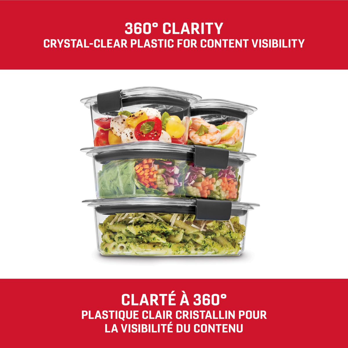 Rubbermaid 44-Piece Brilliance Food Storage Containers with Lids for Lunch, Meal Prep and Leftovers, Dishwasher Safe, Leak-Proof & BPA-Free 🍁 All In One Marketplace Canada