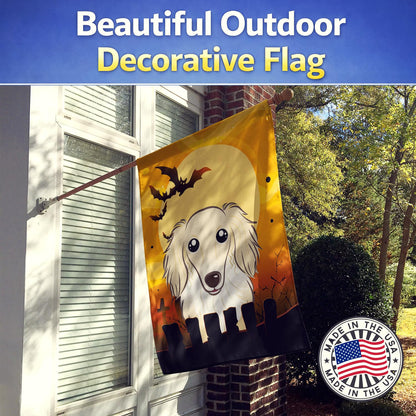 Caroline's Treasures BB1770CHF Halloween Longhair Creme Dachshund Canvas House Size Flag, Multicolor, Large