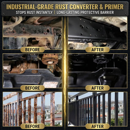 Meuvcol 2-in-1 Rust Converter & Metal Primer, 35 Floz Black Rust Remover Paint For Metal, Ultra Automotive Rust Reformer & Seal, Long-Lasting Rust Preventative Coating, Rust Inhibitor Repair Kit 🍁 All In One Marketplace Canada