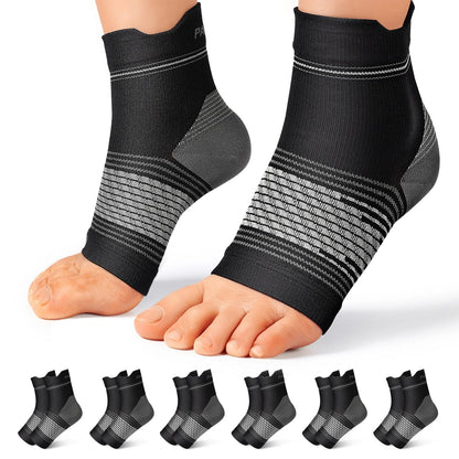 Plantar Fasciitis Sock (6 Pairs) for Men and Women, Ankle Brace Compression Socks with Arch Support for Achilles Tendonitis, Heel Pain, Swelling & Arthritis Relief, Black, Large 🍁 All In One Marketplace Canada