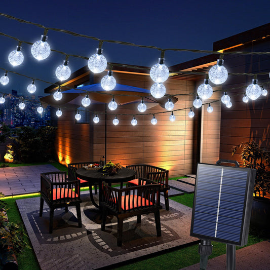 Joomer Solar String Lights Outdoor-65FT 100LED Solar Globe String Lights,8 Lighting Modes, Waterproof Solar Powered Patio Light for Garden Yard Porch Party Outdoor Decor (White) 🍁 All In One Marketplace Canada