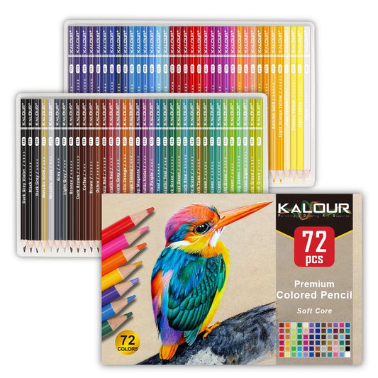 KALOUR 72 Count Pencil Crayons for Adult Coloring Books, Soft Core,Ideal for Drawing Blending Shading,Colored Pencils Set Gift for Adults Beginners Artists 🍁 All In One Marketplace Canada