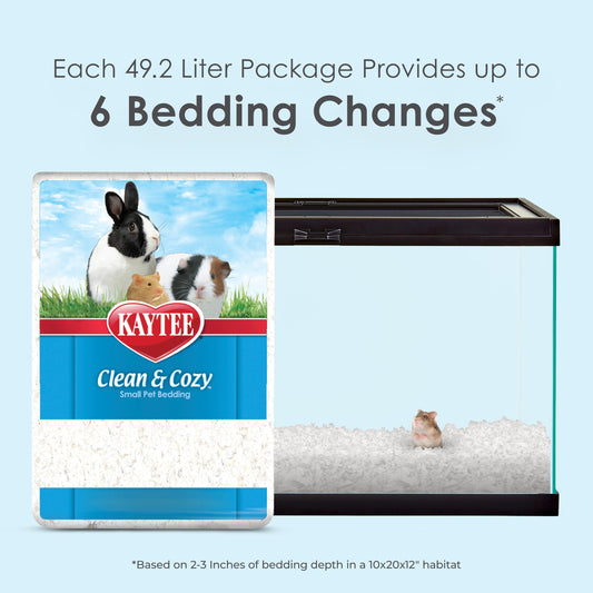 Kaytee Clean & Cozy White Bedding Pet For Guinea Pigs, Rabbits, Hamsters, Gerbils, and Chinchillas, 49.2 Liters 🍁 All In One Marketplace Canada