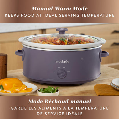 Crock-Pot Design Series 7-Quart Manual Slow Cooker, Purple Potato 🍁 All In One Marketplace Canada