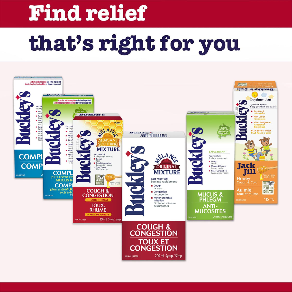 Buckley's Complete Syrup for Cough, Cold & Flu Relief, 250 mL (Packaging May Vary) 🍁 All In One Marketplace Canada
