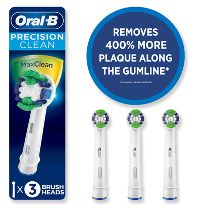Oral-B Precision Clean Electric Toothbrush Replacement Brush Heads Refill, White, 3 Count 🍁 All In One Marketplace Canada