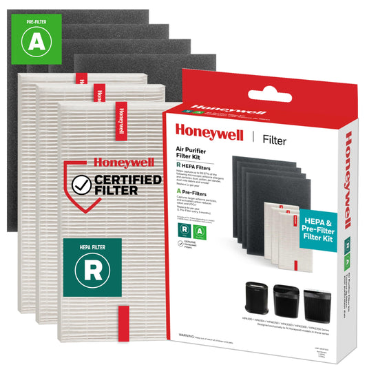 Honeywell HEPA Air Purifier Filter Kit Includes 3 HEPA R Replacement Filters and 4 A Carbon Pre-Cut Pre-Filters Airborne Allergen Air Filter Targets Wildfire/Smoke, Pollen, Pet Dander, and Dust 🍁 All In One Marketplace Canada