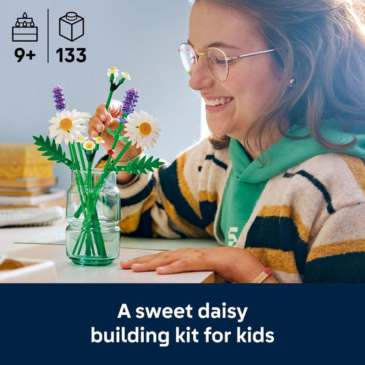 LEGO Botanicals Daisies Building Toy - Artificial Flowers Crafting Kit for Girls & Boys, Ages 9+ - Gift for Birthdays - Kids Room Decor for Book Shelf or Desk - 11508 🍁 All In One Marketplace Canada