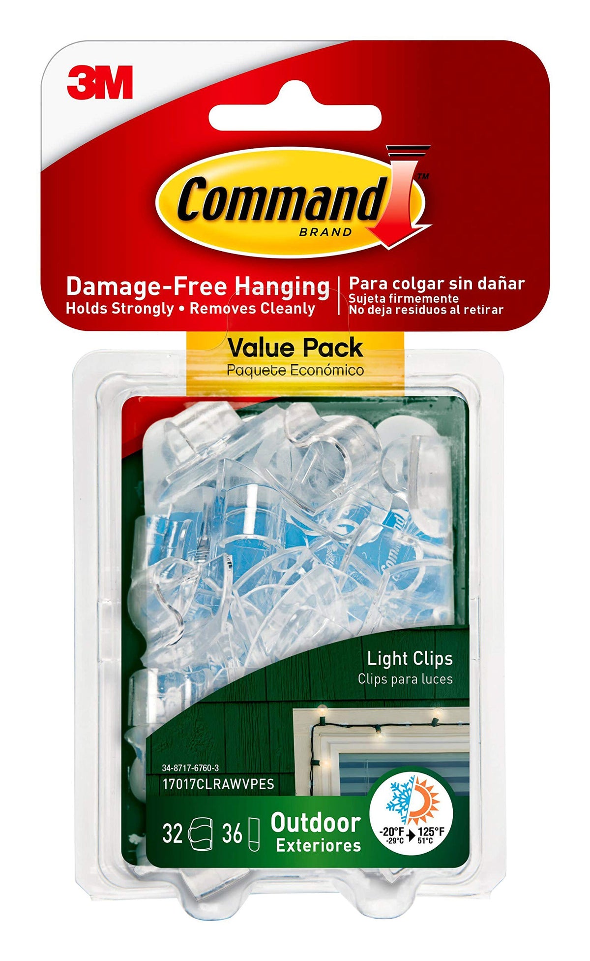 Command 17017CLRAWVPES Outdoor Light Clips, 32 Clips, 36 Strips 🍁 All In One Marketplace Canada