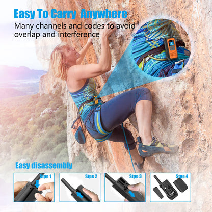 NXGKET Walkie Talkies for Kids Adults, Rechargeable Long Range Walky Talky 2 Way Radios 22 Channels with 1200mAh Li-ion Battery USB-C Cable for Family Outdoors Camping Hiking Toys Gift 4 Pack 🍁 All In One Marketplace Canada