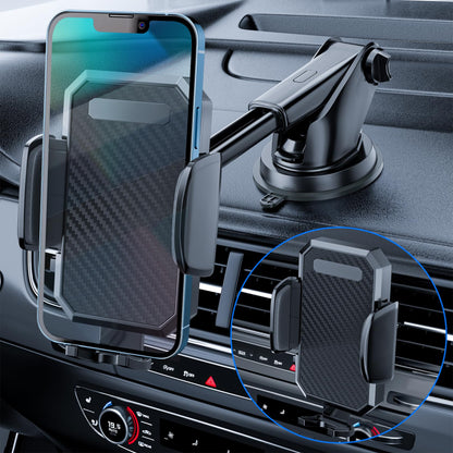 3-in-1 Car Phone Holder, [ Off-Road Level Suction Cup & Clip] Universal Cell Phone Holder Mount Dashboard Windshield Vent One-Hand Operation Holder Compatible with All Smartphones and Cars 🍁 All In One Marketplace Canada