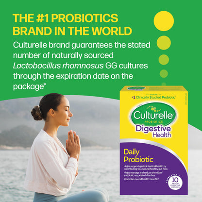 Culturelle Daily Digestive Health Daily Probiotic for Men and Women | With 100% Naturally Sourced Lactobacillus GG Strain †††††† | Pharmacist Recommended ††††† | Gluten Free and Vegan | 30 Count Capsules 🍁 All In One Marketplace Canada
