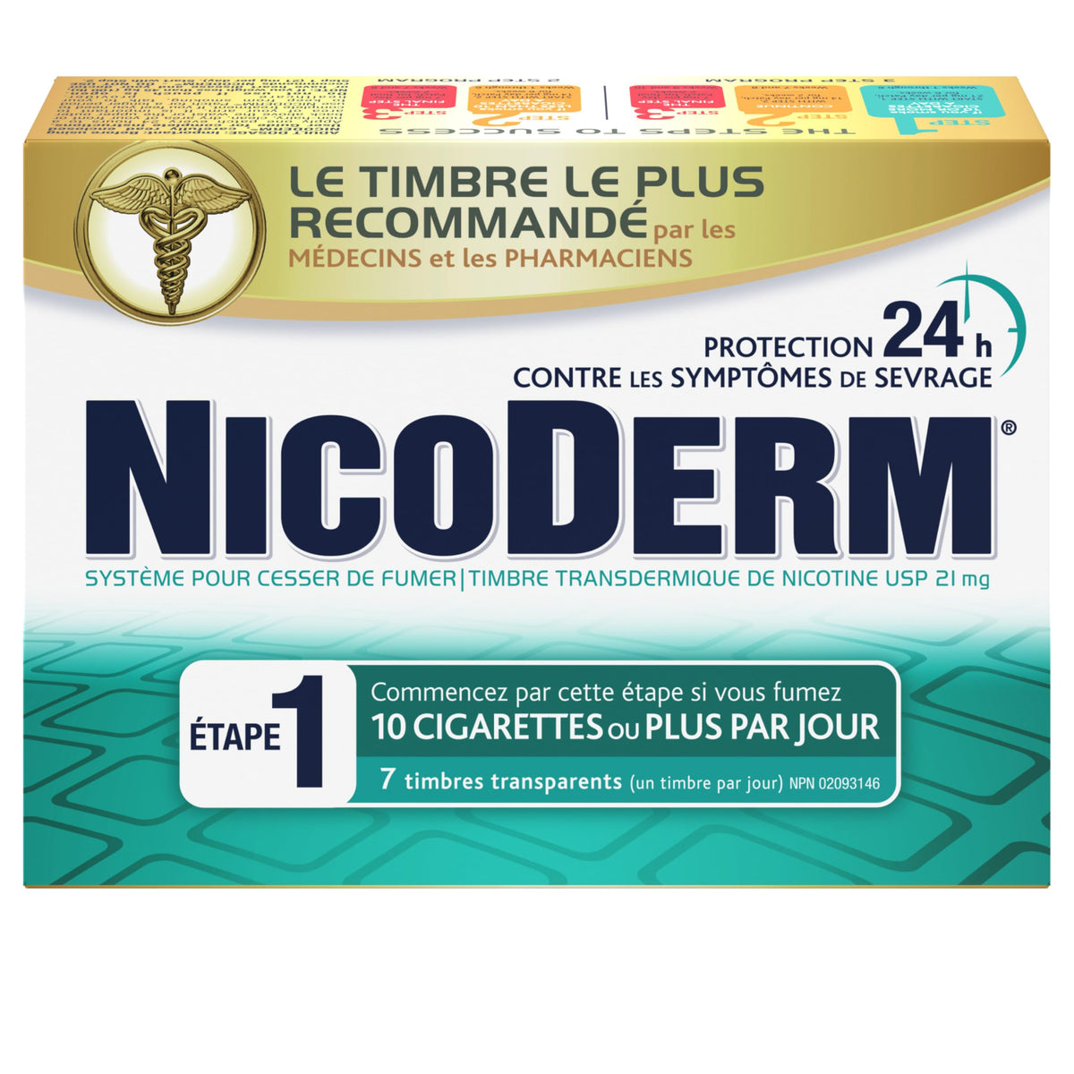 NicoDerm Clear Nicotine Patches Step 1 (21mg) – Discreet 24-Hour Quit Smoking Aid, All-Day Craving and Withdrawal Support, Easy to Use Stop Smoking Patches, 7 Count 🍁 All In One Marketplace Canada