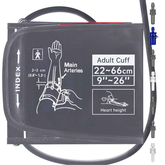 Alcarefam Extra Large Blood Pressure Cuff, 22-66cm XXL Cuff for Big Arms, Replacement Adult Cuff Compatible with Omron BP Monitors, 7 Connectors 🍁 All In One Marketplace Canada