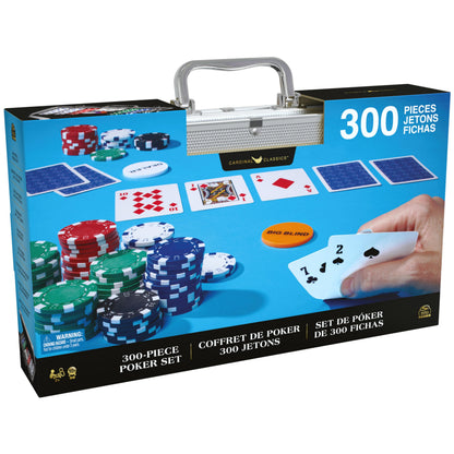 Cardinal Classics, 300-Piece Poker Set with Aluminum Carrying Case & Professional 11.5g Chips Plus 5 Poker Dice, for Adults and Kids Ages 10 and up 🍁 All In One Marketplace Canada